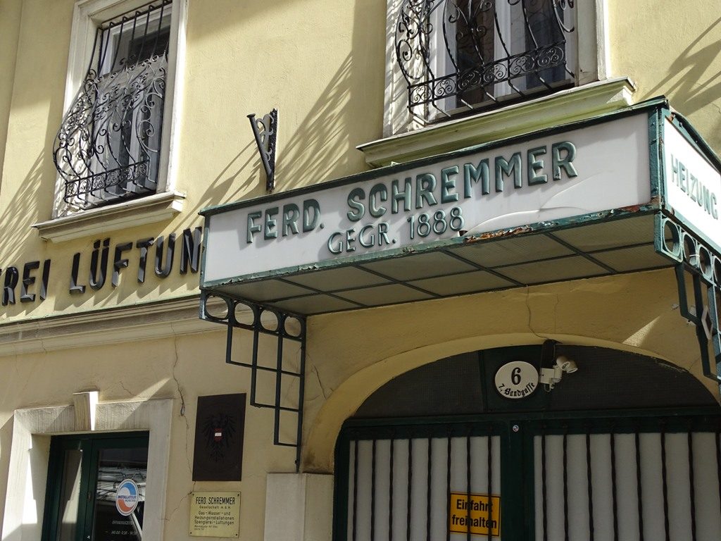 Firma Ferdinand Schremmer, Bandgasse 4, gegründet 1888